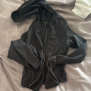 Gilly Hicks XS Black Hooded recharge Zip Jacket